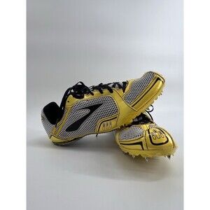 Brooks PR Sprint Track Spikes Yellow Men’s Track & Field Spiked Cleats Size 9